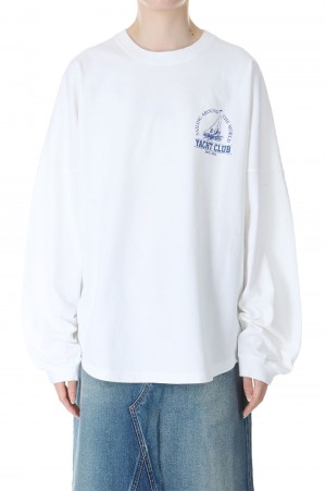 YACHT CLUB LONG TEE-White（24MMSCU09 ）