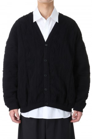 3D Jacquard Solotex Knit Cardigan / Black(CTE-24S306) | セレクト