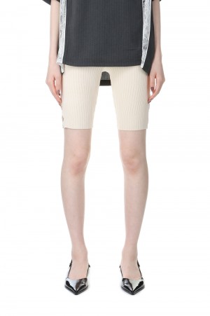 Side Slit Cycle Knit Pants -GRAY (31241665604)