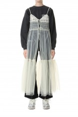 Tulle Shirring Gathered Dress -IVORY (21241265202)