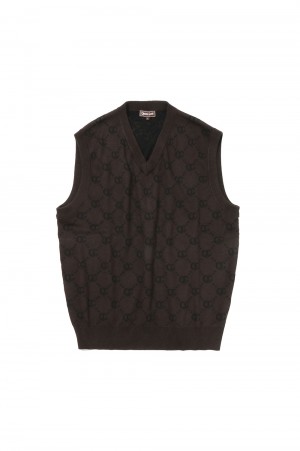QG LINK SWEATER VEST / BROWN (QG-SS24-13)