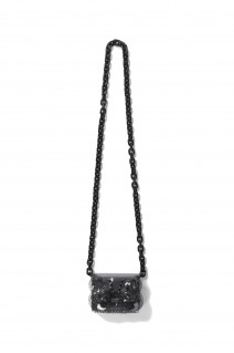 Transparent Sculptural Micro Chain Bag(MMFW16-AC097) -Black