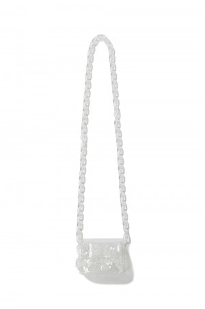 Transparent Sculptural Micro Chain Bag(MMFW16-AC097) -Clear