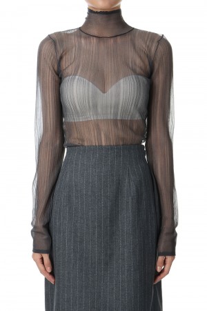 Sheer Randomrib Knit -GRAY (12420513)