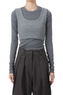 Raccoon Knit Bustier -GRAY(12420502)