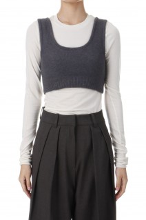 Raccoon Knit Bustier -SKY BLUE(12420502)