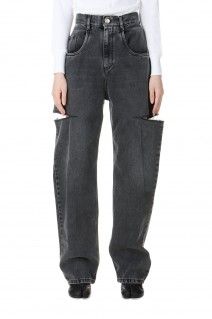 *SLASH DETAIL DENIM PANTS -BLACK (S51LA0051-S30743-965)