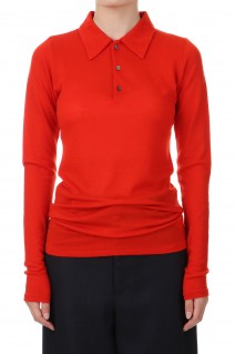 WOOL AMUNZEN POLO -Red (#A24AP01NJ)