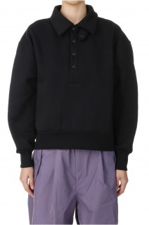 W's TECH SWEAT SNAP PULLOVER -Black (BE-53024WL)