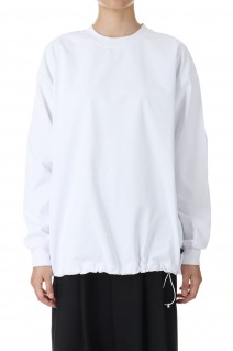 W's TECH CREW NECK TEE L/S -White (BE-31024WL)