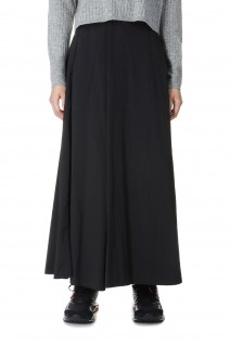 HAND DYED NYLON FLARED SKIRT -Black (SKAGCW0204)