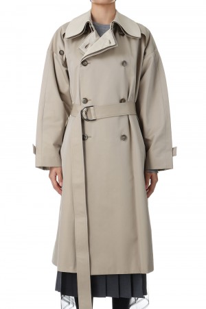 High count cotton Trench coat -Beige (027-024-WC38)