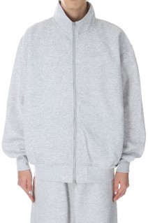 TECH SWEAT STAND ZIP CARDIGAN - TOP GRAY (BE-54024W)