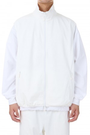 TECH FLEX JERSEY STAND COLLAR VEST - WHITE (BE-61024W)