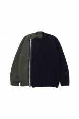 Knit Blouson -NAVY×B/KHAKI 263- (24-03459M)
