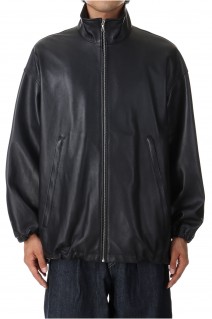 Sheep Leather Track Blouson - BLACK (GM243-30097)