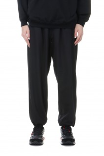 Wool Nylon Gabardine Track Pants - BLACK (GM243-40047)