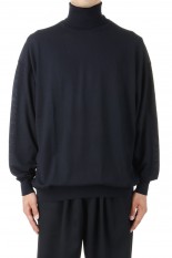 High Gauge L/S High Neck Knit - BLACK (GU243-80313B)