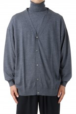 High Gauge Knit Cardigan - GRAY (GU243-80314B)