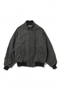 Tweed Harrington Jacket -CHARCOAL (24AAP-01-20H)