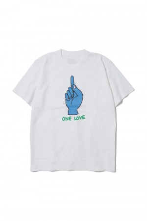 sacai Gonz ONE LOVE T-Shirt -WHITE 101- (24-0817S)