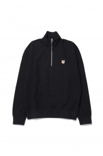 FOX HEAD PATCH COMFORT HALF ZIP SWEATSHIRT - BLACK(MM00314KM0001)