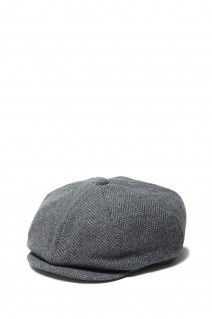 Unlikely Newsboy Cap Wool Tweed -Gray Herringbone- (U24F-41-0005)