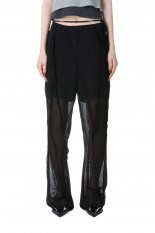 See-Through Outseam Flare Pants (31241465206)