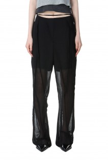 See-Through Outseam Flare Pants (31241465206)