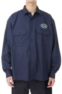 Brushed Cotton Work Shirt - NAVY (SD24F-SH01)