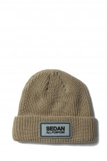 Maison Logo Beanie - SAND STONE (SD24F-CP04)