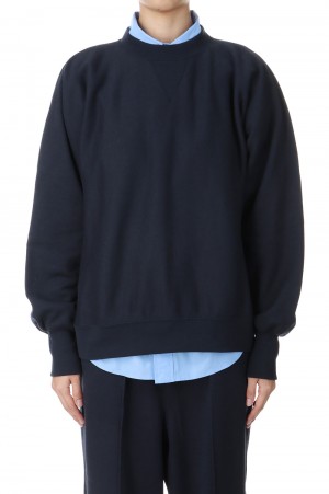 COTTON WOOL SWEATSHIRT -NAVY (24AMSCU10)