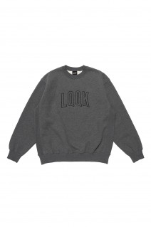 PINTUCK CREWNECK/HEATHER GREY(LQS24SW11)