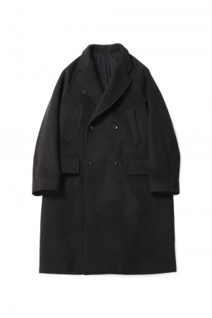 Wool Beaver Double-Breasted Coat -#02Houndstooth- (#BHS24F004Wm)