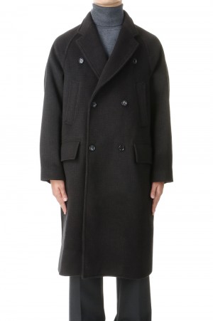 Wool Beaver Double-Breasted Coat -#02Houndstooth- (#BHS24F004Wm)