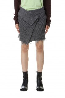 Damaged Knit Cape and Apron -GRAY(124030521)