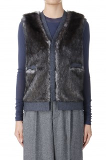 Faux Fur Vest-GRAY(24AW-8-N)