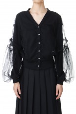 Tulle Cardigan-BLACK(CK-24234)
