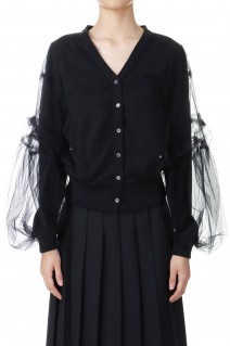 Tulle Cardigan-BLACK(CK-24234)