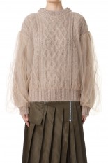 Tulle Alan Knit-BEIGE(CK-24236A)