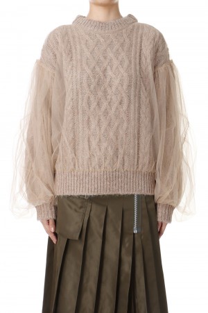Tulle Alan Knit-BEIGE(CK-24236A)