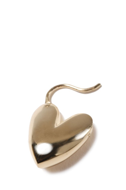 TINY PUFFY HEART HOOPS-GOLD(A-41) | セレクトショップ｜DeepInsideinc.com Store