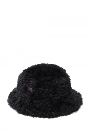 Faux Fur Big Bucket Hat-BLACK(S2.5-1205)