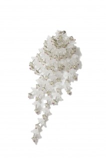 Translucent flower fringe earring(TD-24AW-AC17)