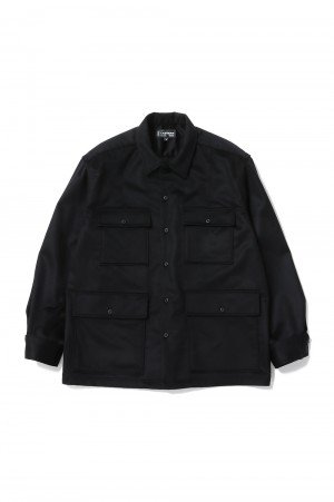 CASHMERE FATIGUE JACKET / BLACK (242LM-JK01)