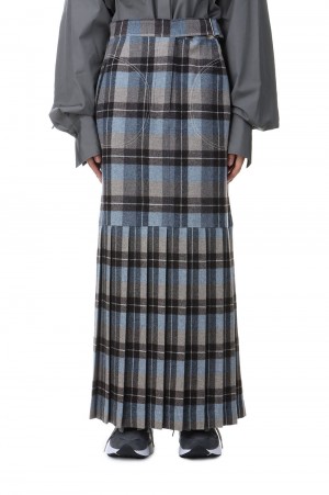 Pleated Skirt-BLUE(SK0301-AW24)