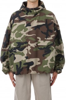 MILITARY NYLON HOODED ANORAK / WOODLAND CAMO(202BT244788F)