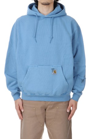x INVINCIBLE Hooded Pigment Dyed Sweat / Piscine (A242062)