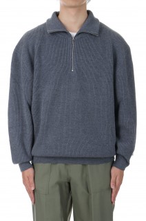 VOLUME HALF ZIP-UP KNIT - GRAY (AOEFKN006GY)