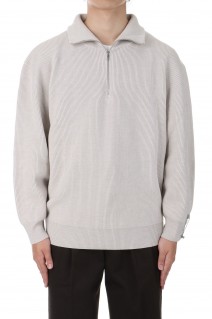 VOLUME HALF ZIP-UP KNIT - IVORY (AOEFKN006IV)